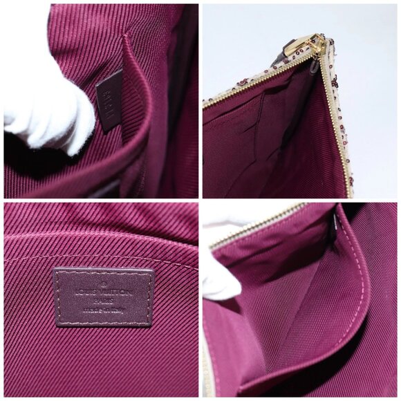 LOUIS VUITTON Monogram Sunshine Express Clutch Bag Bordeaux LV Auth 140504V - Picture 15 of 16
